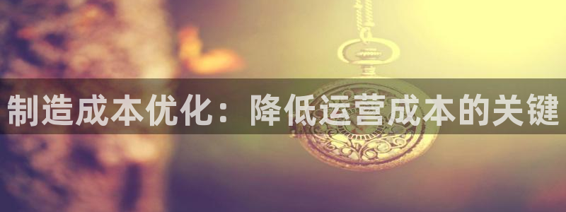 彩神到底能不能赚钱：制造成本优化：降低运营成本的关键