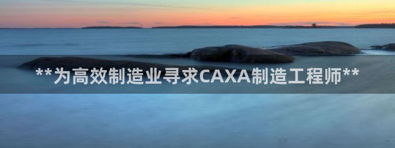 彩神8app官方下载：**为高效制造业寻求CAXA制造工程师**
