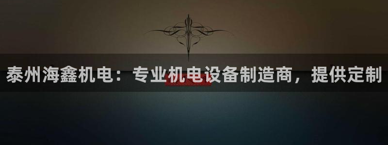 彩神正规吗：泰州海鑫机电：专业机电设备制造商，提供定制
