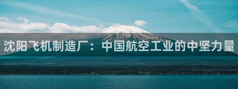 彩神网合法吗：沈阳飞机制造厂：中国航空工业的中坚力量