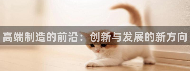 彩神8是正规平台吗知乎：高端制造的前沿：创新与发展的新方向