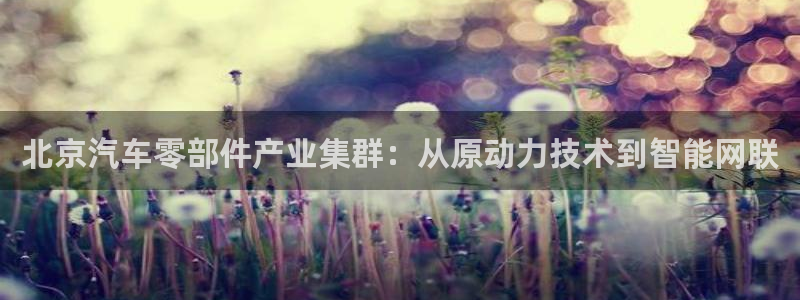 彩神v8客户端：北京汽车零部件产业集群：从原动力技术到智能网联